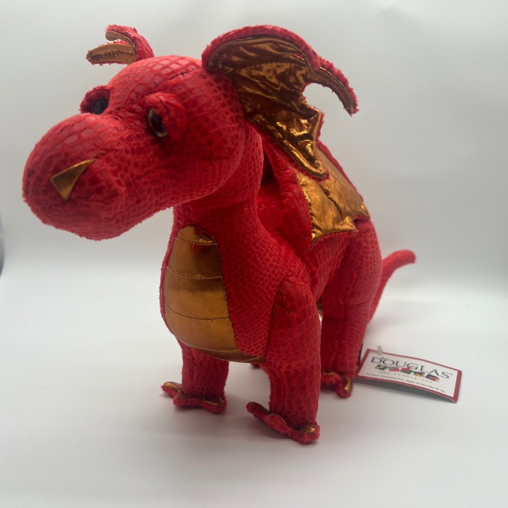 Rare Douglas Red Dragon #734 Firemaker 2015 Plush Red Gold Vintage Retired NWT